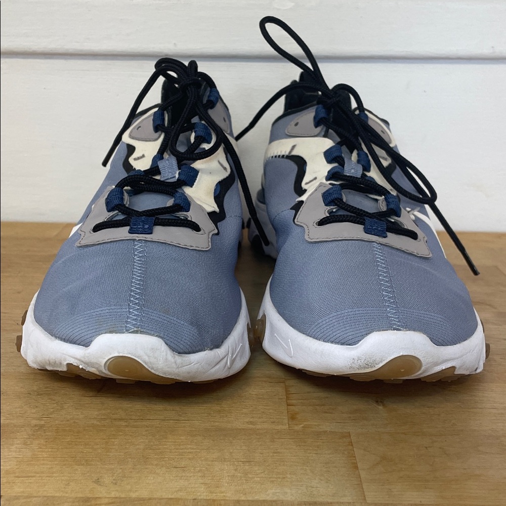 Nike React Element 55 Sneakers in Grey, White, Navy - Picture 9 of 16